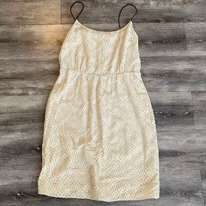 Jcrew lace eyelet cream dress NWT size 10